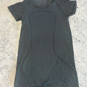 Lululemon Athletica Black and White Striped Skirt